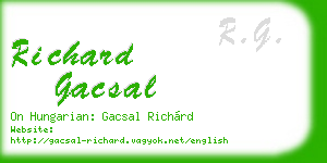richard gacsal business card