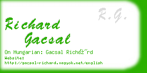 richard gacsal business card